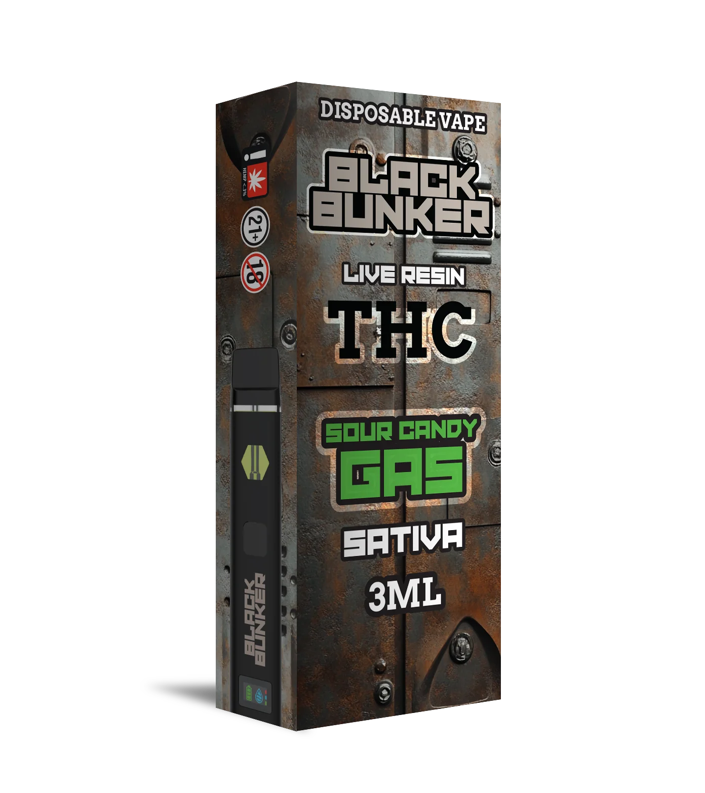 THCA Live Resin 3ml Sour Candy Gas (Sativa)