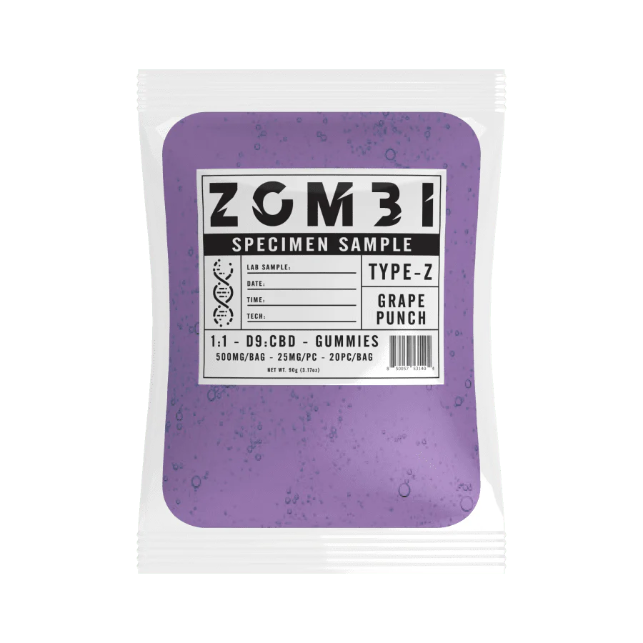 1:1 D9:CBD 25mg (20pc) Grape Punch