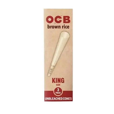 OCB Brown Rice King Size Cones (3pk)